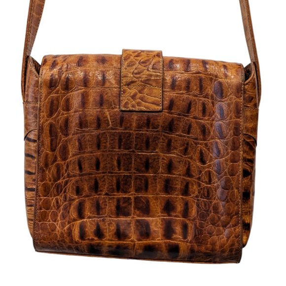 Claude Gerard Vintage Embossed Leather Crossbody Bag - Picture 3 of 9